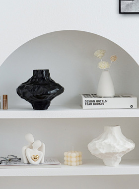 北欧山谷陶瓷花瓶丹麦峡谷客厅样板房插花水培轻奢高档艺术摆件