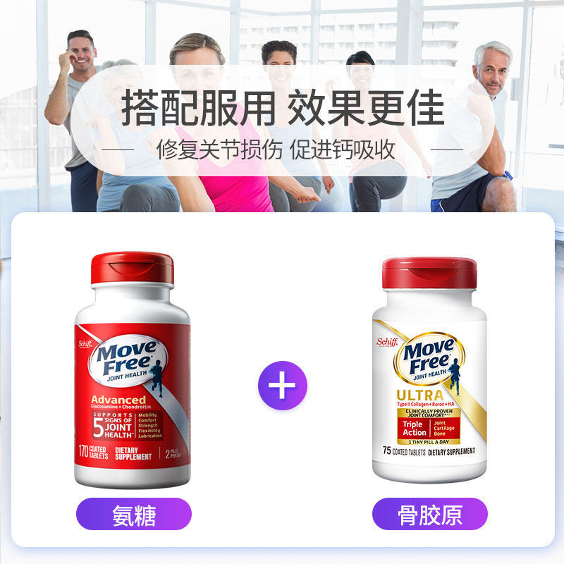 美国原装进口schiff move free / megared海外氨基葡萄糖
