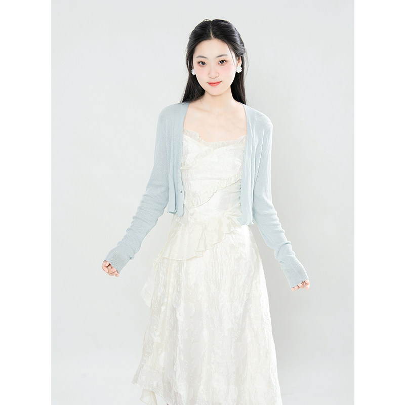 时尚韩系甜美法式吊带连衣裙子女夏季收腰显瘦气质仙女长裙子套装,淘宝优惠券,粉丝福利购,淘宝优惠卷