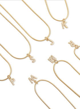 26 letter necklace simple stylish English pendant necklace