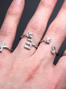 二十六字母饰品戒指时尚