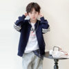 Spring boys' baseball uniform jacket zipper cardigan sweatshirt