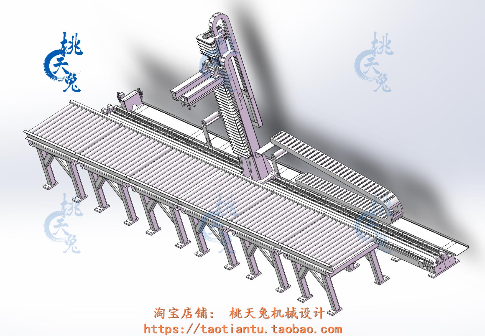 11套移动式立柱码垛机械手 立柱码垛机 3D图 机械STEP格式三维素 - 图0