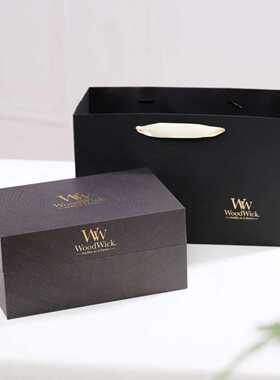 woodwick空礼盒礼袋手提袋赠礼 适合ww壁炉款/中杯/小杯香薰蜡烛