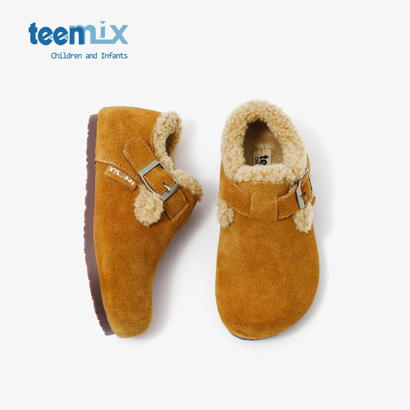 天美意儿童棉鞋女童加绒二棉鞋男童鞋子2025新款女宝宝豆豆勃肯鞋,淘宝优惠券,粉丝福利购,淘宝优惠卷