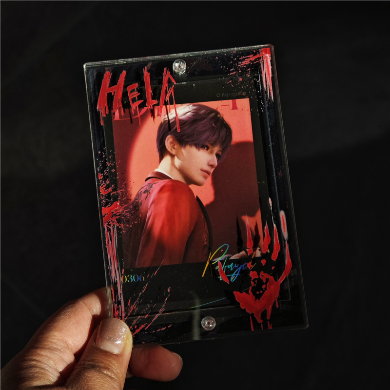 原创复古拍立得相框三寸照片亚克力谷美二次元小卡展示框立牌卡框 - 图2