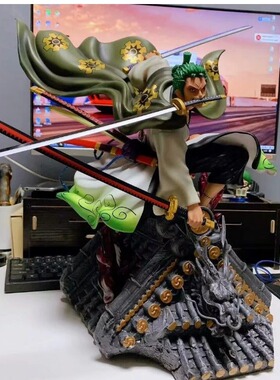 海贼王动漫模型GK屋顶索隆手办摆件onepiecefigure航海王手工