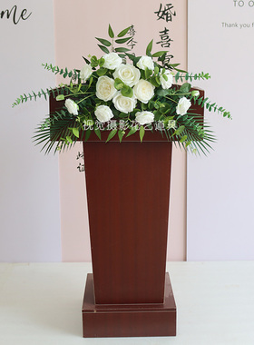 挂式仿真讲台花主席台装饰花艺
