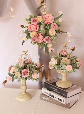 鸟笼花艺写真摄影道具摆件