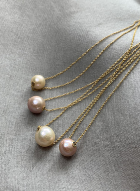 L.RUBY路路通项链美国14K包金