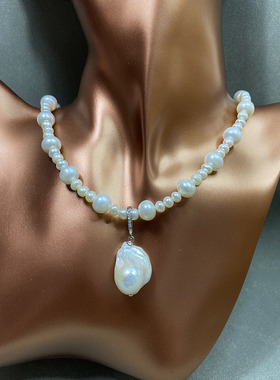 L.RUBY巴洛克珍珠万能扣项链