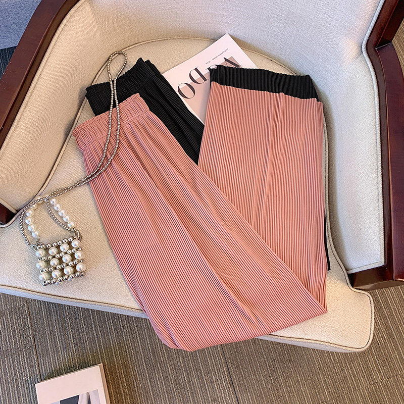 阔腿裤大码女胖mm松紧高腰梨形身材透气宽松女装夏季轻薄款长裤子,淘宝优惠券,粉丝福利购,淘宝优惠卷