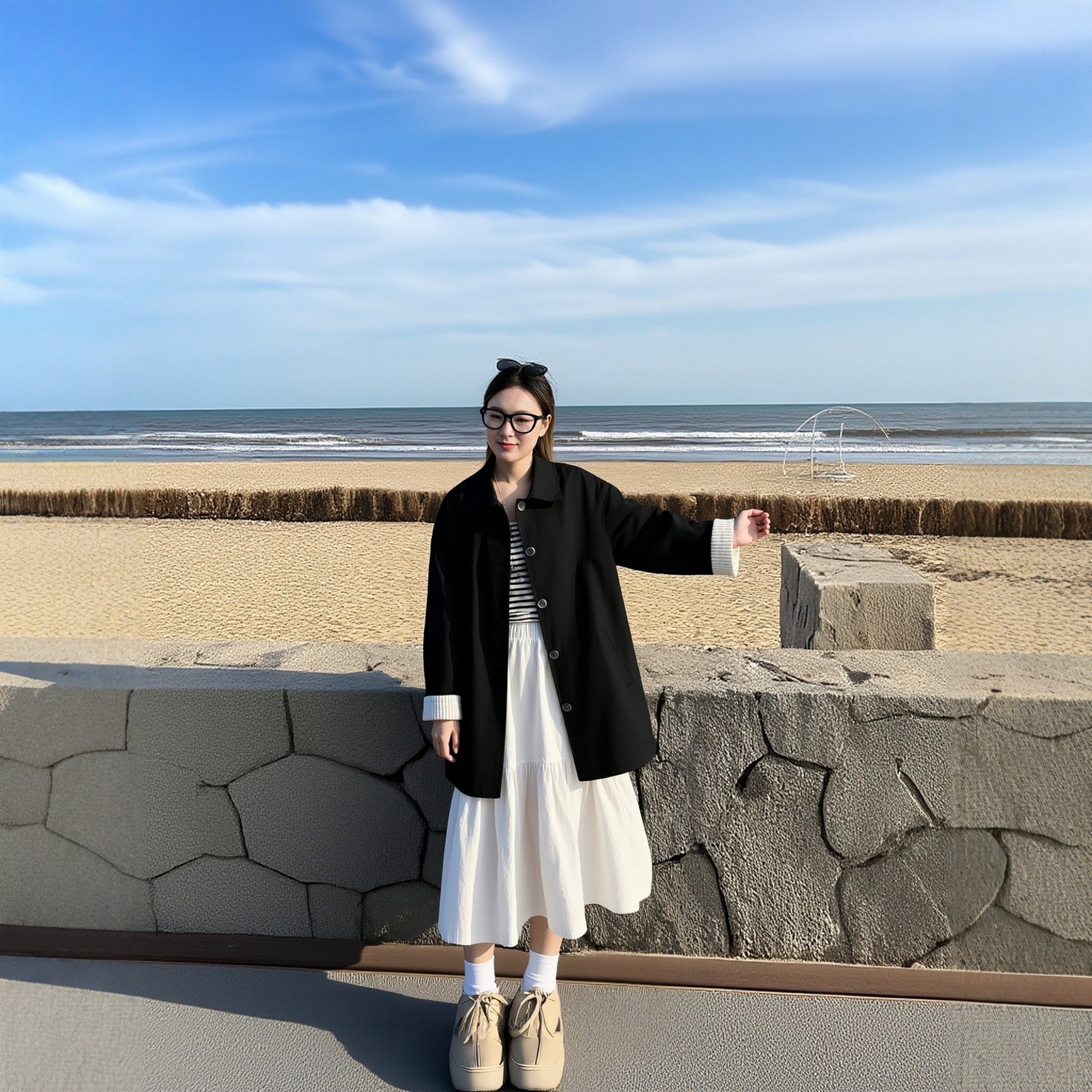 风衣外套女大码胖mm微胖女孩中长款正肩宽松巨遮肚显瘦美拉德秋装,淘宝优惠券,粉丝福利购,淘宝优惠卷