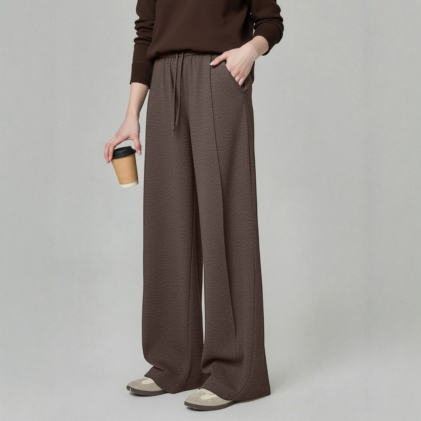 适合胖mm的大码阔腿裤冬季新款加绒特大码女装秋冬宽松休闲糯米裤,淘宝优惠券,粉丝福利购,淘宝优惠卷