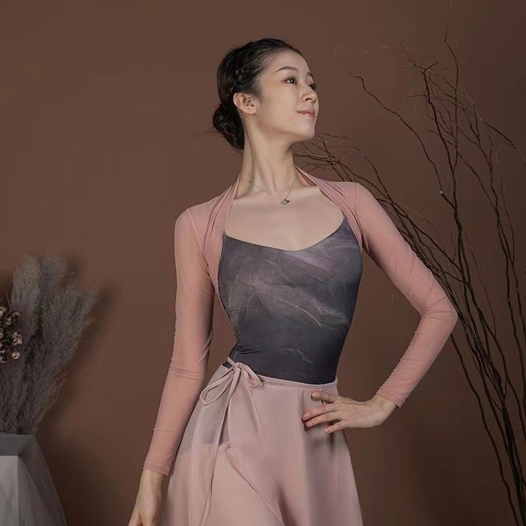 芭蕾舞服女网纱小坎肩长袖舞蹈服披肩上衣薄款外搭练功服形体护肩,淘宝优惠券,粉丝福利购,淘宝优惠卷