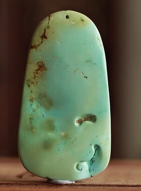 【挚爱】天然原矿绿松石观音吊坠 大吊坠 精工精品！