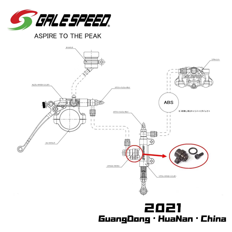 日本Galespeed风速赛道拇指刹车泵总成改装一字刹车泵竞技用品-图3