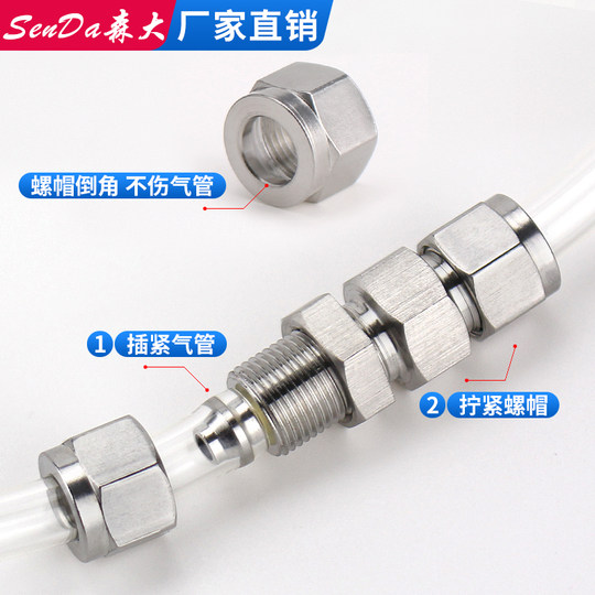 Quickly twist the partition plate through the air pipe quickly through the joint