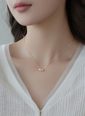 3小圈项链银色金色=冷性风锁骨链