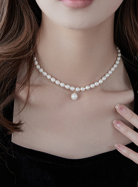 气质复古法式巴洛克珍珠项链