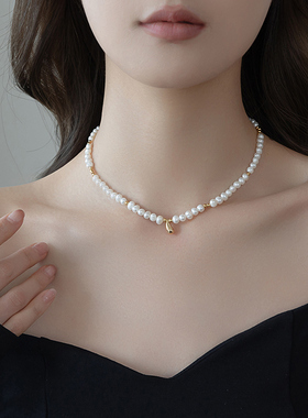 巴洛克珍珠项链小众复古颈链