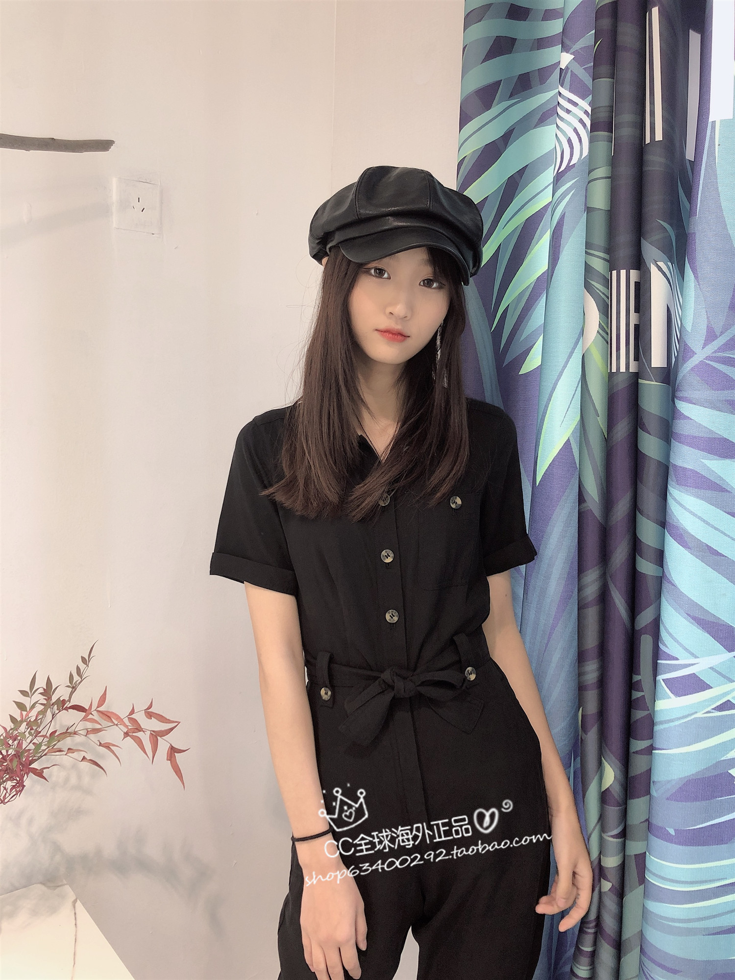 【清仓299】other stories Belted Lyocell Jumpsuit短袖服连体裤 - 图0