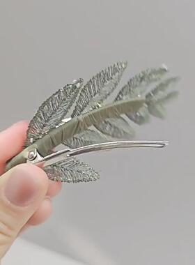 复古手工水晶点缀边夹