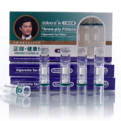 ZOBO正牌香菸过滤嘴烟嘴过滤器高效一次性透明男三重正品抛弃型棉 - 图2