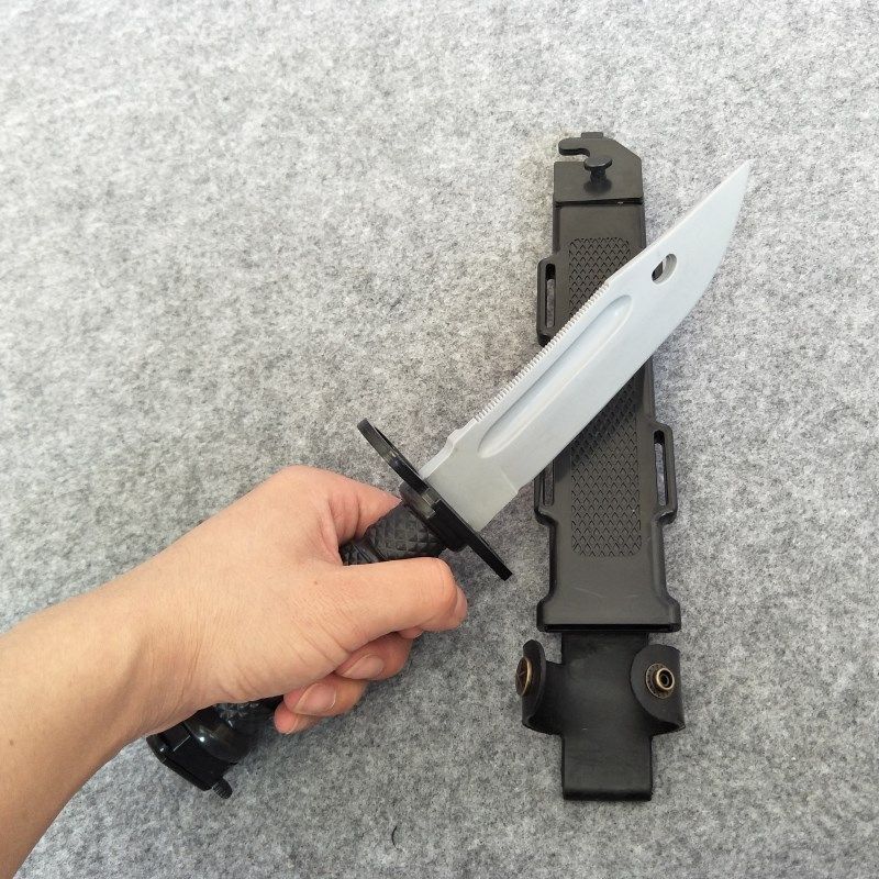 95式橡胶军刺刀模型玩具刀对抗训练刀道具刀适用于03式九五枪刺_虎窝淘