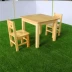 Bàn ghế mẫu giáo gỗ rắn trẻ em sáu người bàn gỗ bàn bọ cạp thông dài bàn gỗ sồi bàn bé và bàn ăn - Phòng trẻ em / Bàn ghế
