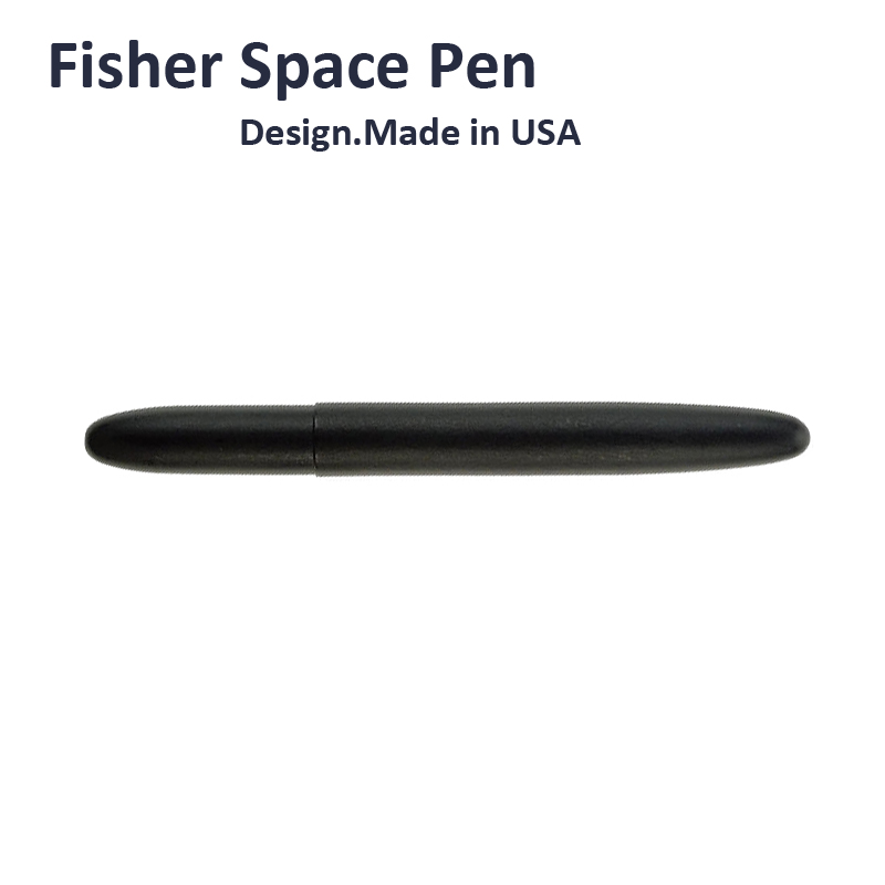 Fisher Space Pen美国飞梭子弹型笔夹太空笔 磨砂黑色金属签字笔 - 图1