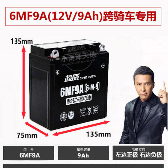 Chaowei men's 12v7ah5a curved beam car dry battery