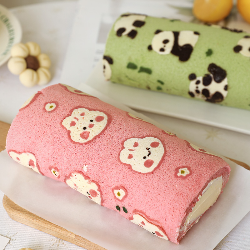 蛋糕卷图纸印花纸彩绘樱桃草莓柠檬图案28*28烤盘烘焙模具专用纸 - 图2