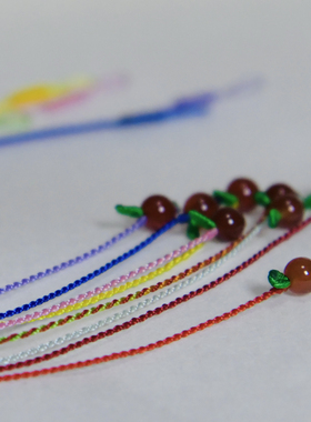 ［新品］本命年手工编制0.4mm细款小众情侣款玛瑙平安果转运手绳