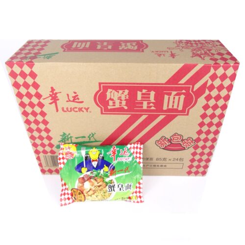 幸运方便面蟹皇面泡面潮汕特产免煮速食网红整箱蟹黄面油炸干脆面 - 图2