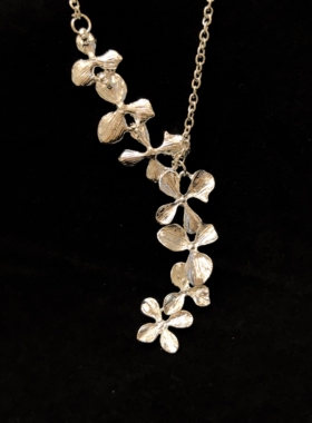 Vintage古着 Blossom Cascade  项链 兰花 清冷 小众设计 轻复古