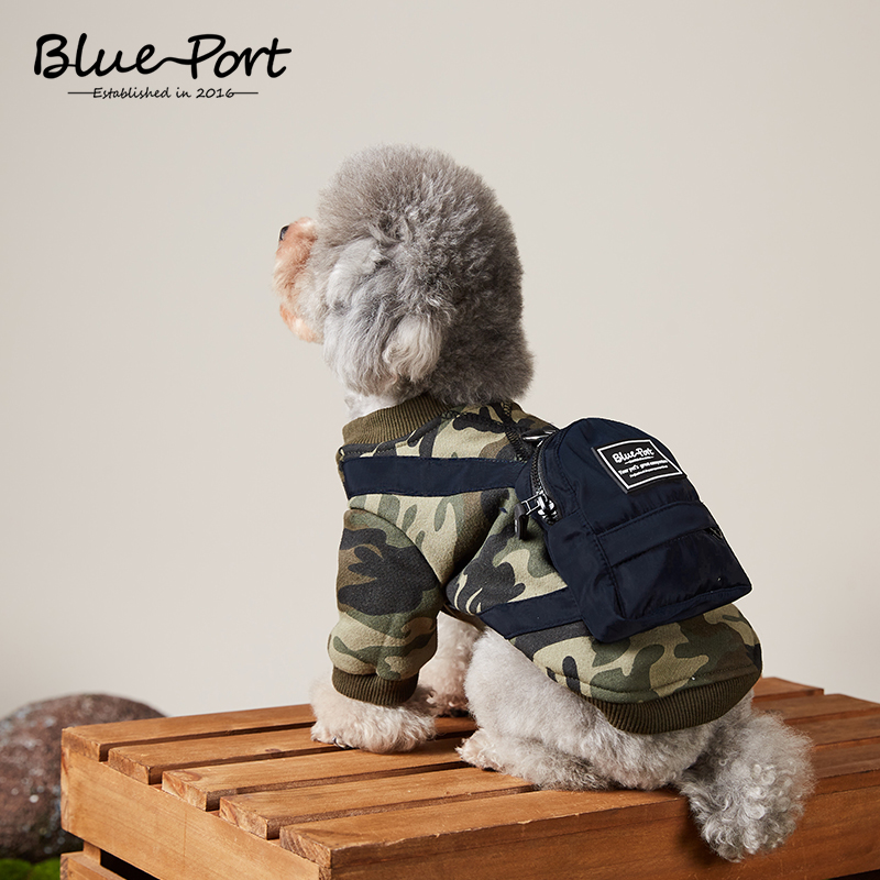 blueport宠物狗狗衣服柴犬背包连帽风衣中小型犬小狗泰迪柯基春装-图1