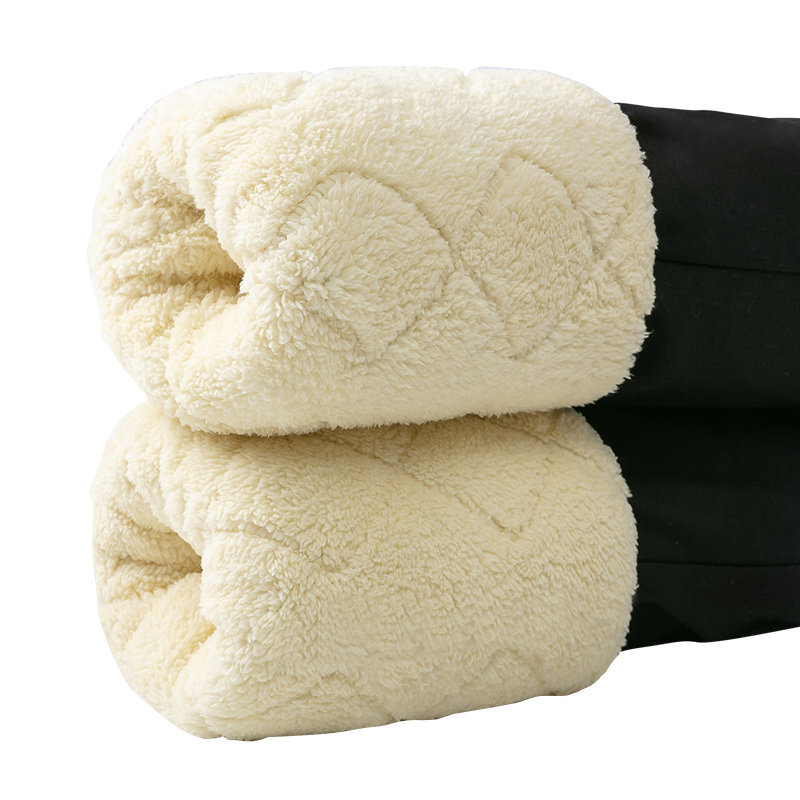 蚕丝外穿冬季加绒羊羔绒东北打底裤 沪元素打底裤