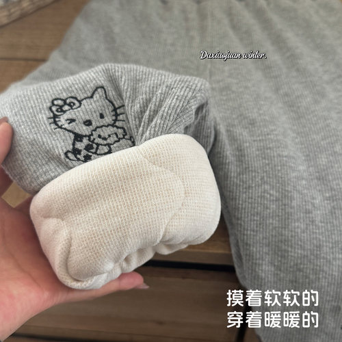 大小卷女童裤子冬季新款儿童外穿紧身裤加厚保暖宝宝冬装打底裤 - 图2