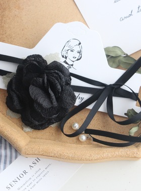 甜酷辣妹chocker项圈黑色爱心锁骨链朋克风皮质铆钉choker项链女