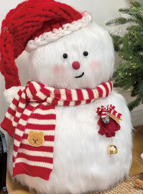 圣诞节日冬季雪人装饰摆件