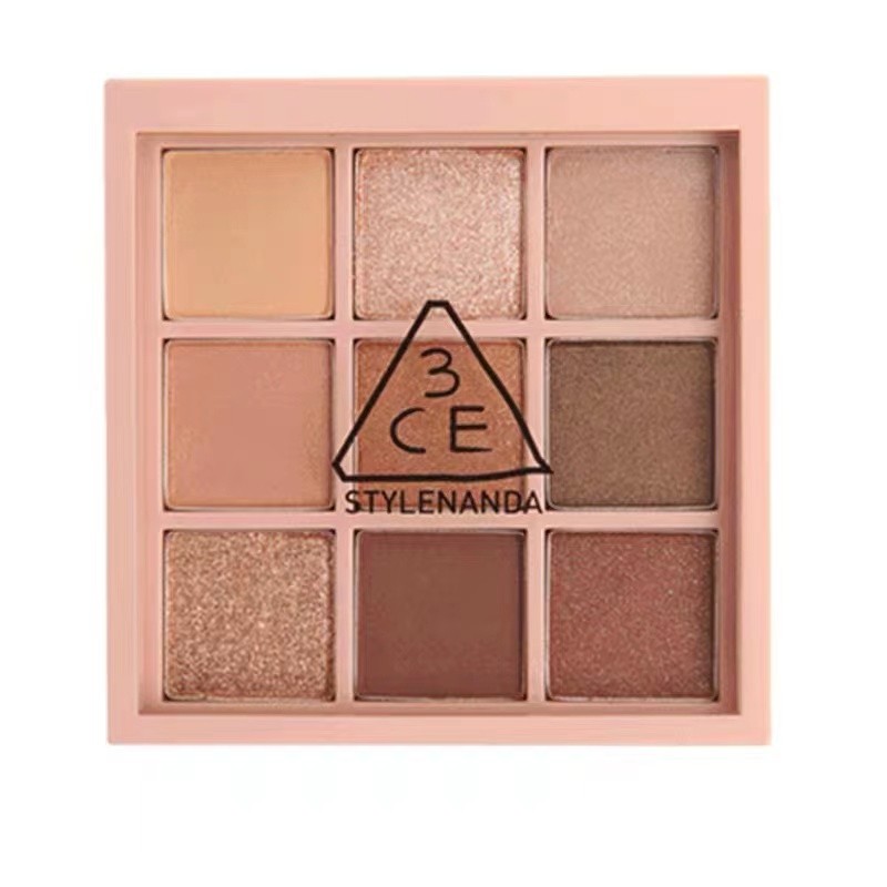 3ce眼影盘小样九宫格大地色彩妆橘棕芋泥盘哑光烟粉盘 - 图3