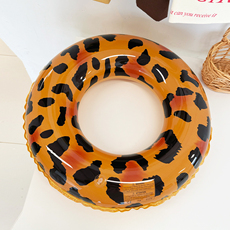 надувной круг 游泳圈成人儿童ins新款时尚豹纹充气腋下救生圈夏天玩水大号浮圈 Fnl