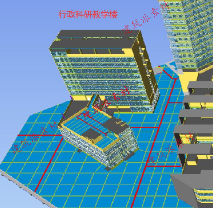 医院高层办公科研楼BIM三维模型CAD施工图 Revit设计土建机电MEP-图0