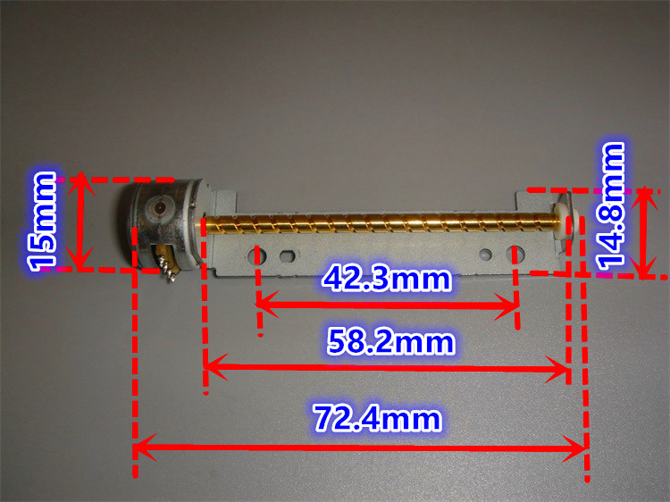 Y15-58微型步进电机 带丝杆 带螺母滑块 小型滑台 滑块正反向运动
