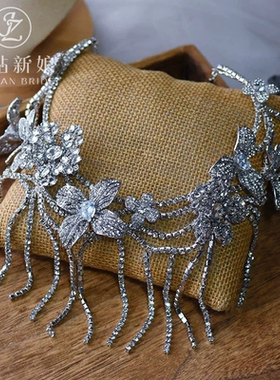 新娘项链超闪高级感大气