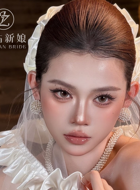 2026新款新娘头饰法式缎面发圈头纱发饰套装韩式婚礼跟妆造型配饰