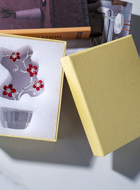 简约风水晶梅花家居装饰摆件桌面家居装饰小摆设男送女生生日礼物