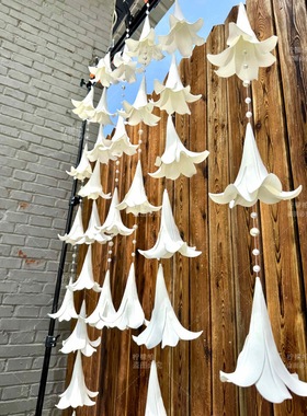 情人节仿真百合花珍珠百合串吊饰