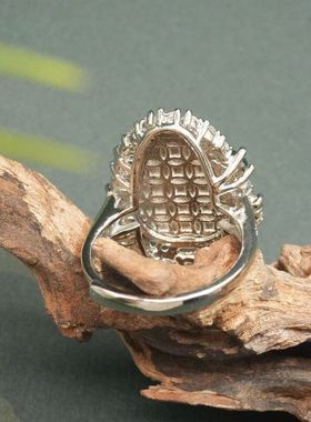 天然缅甸翡翠A货木纳棉葫芦戒指多样性发其一9187